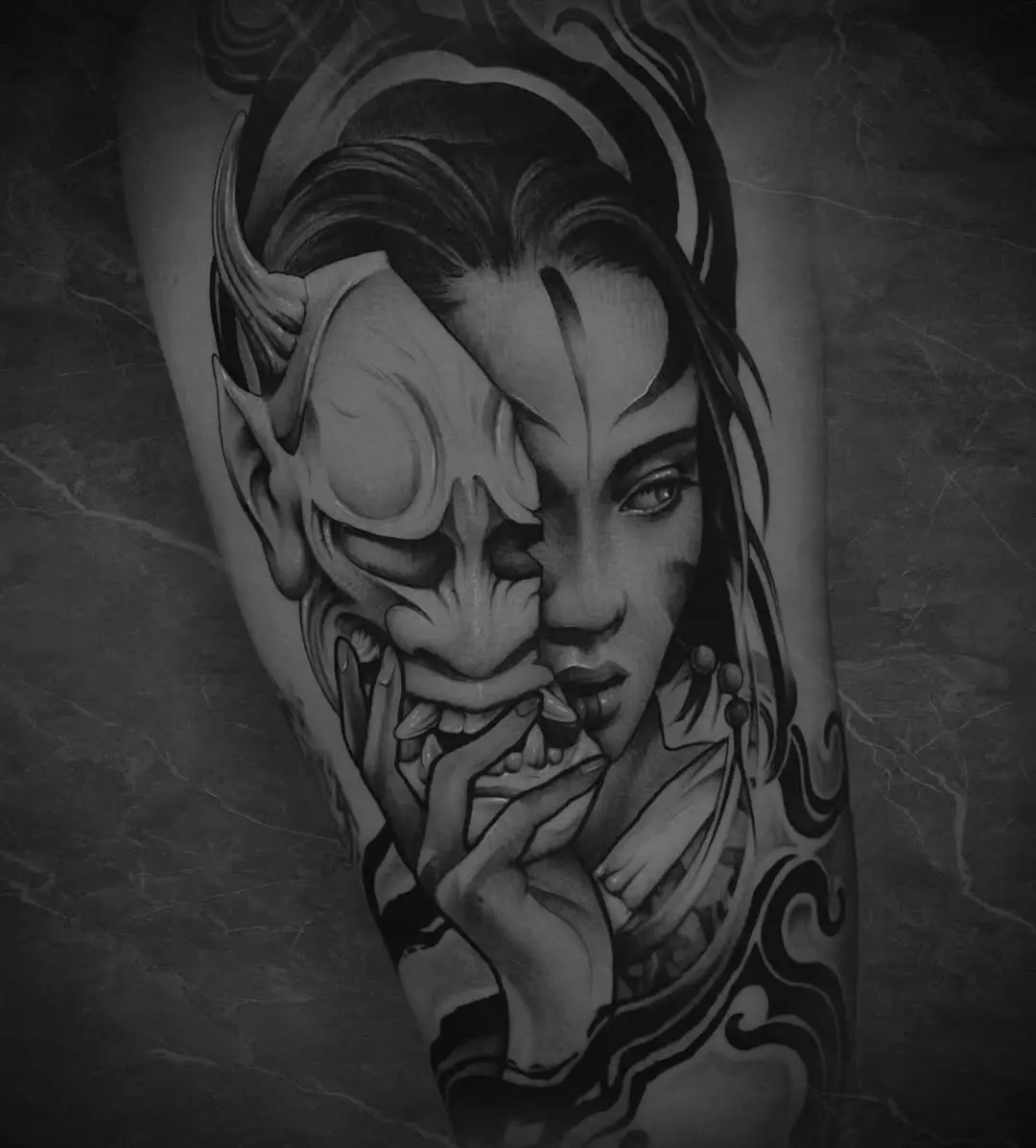 Rostro realista sombreado por Choco en Málaga